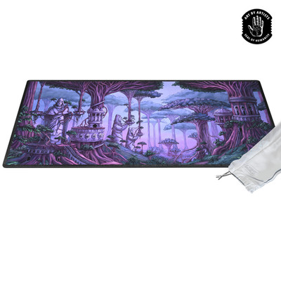 The Mezzanine NEOPRENE DESK MAT w/ velvet bag : Arcane Landscapes by Curator 