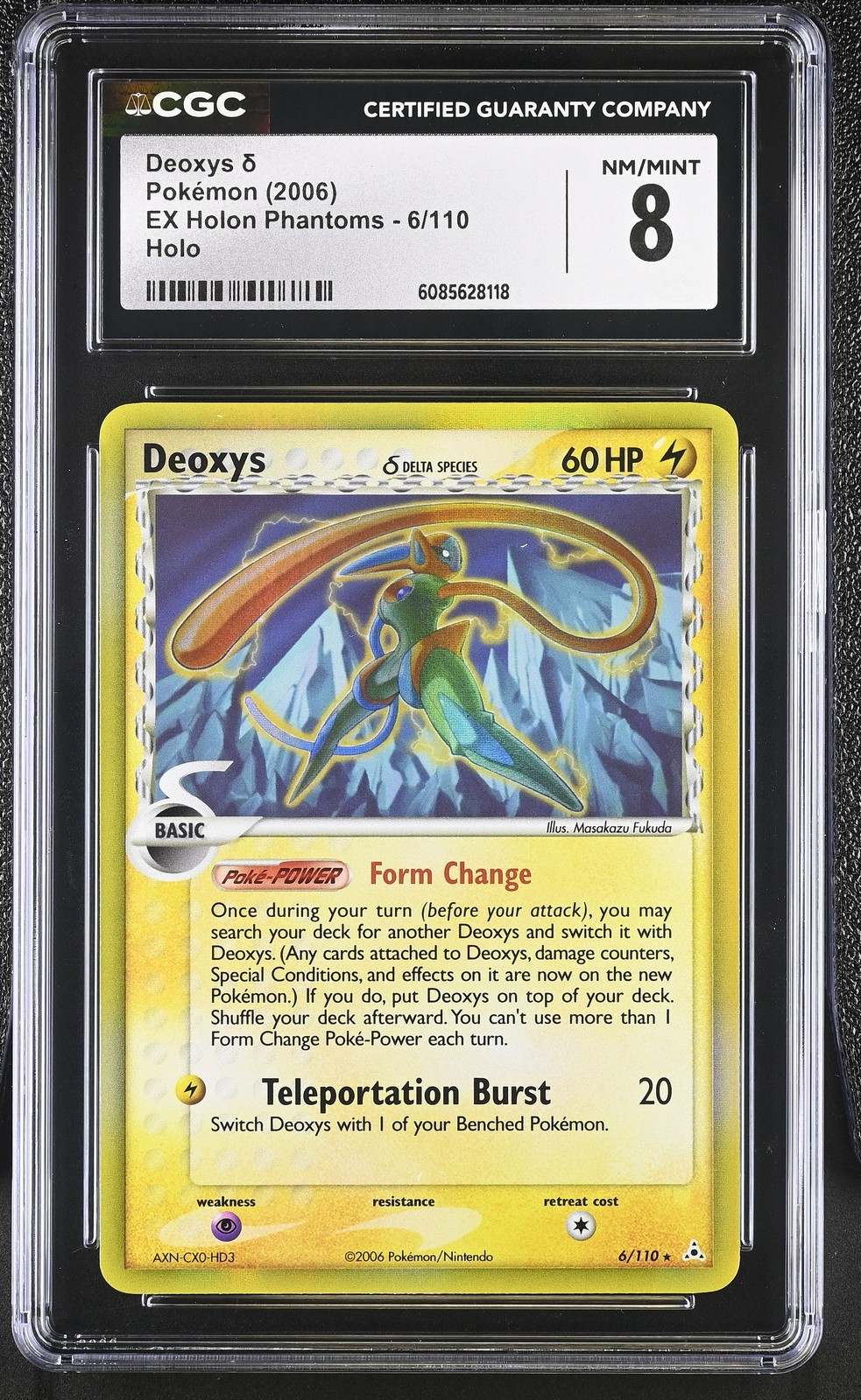 CGC 8 Deoxys δ 2006 EX Holon Phantoms 6/110 Holo Pokemon Card