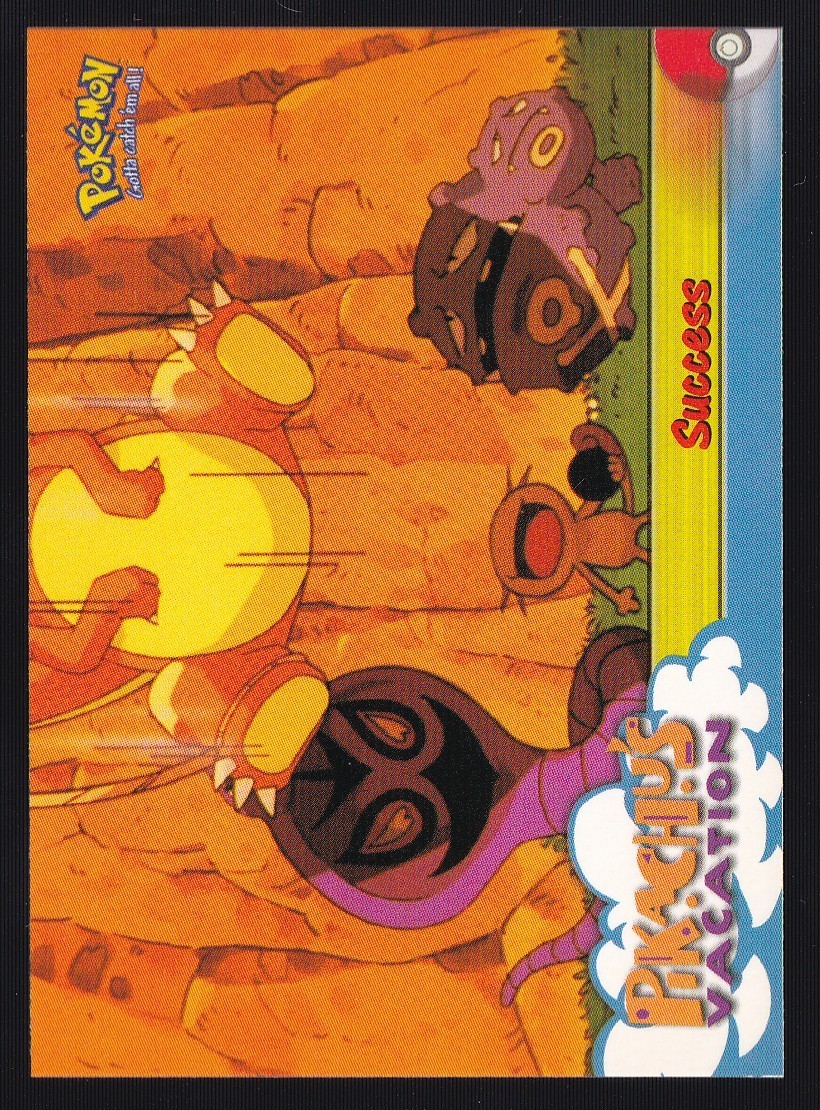 Pokemon Topps Series 1 Card | Pikachu's Vacation "Success" #55