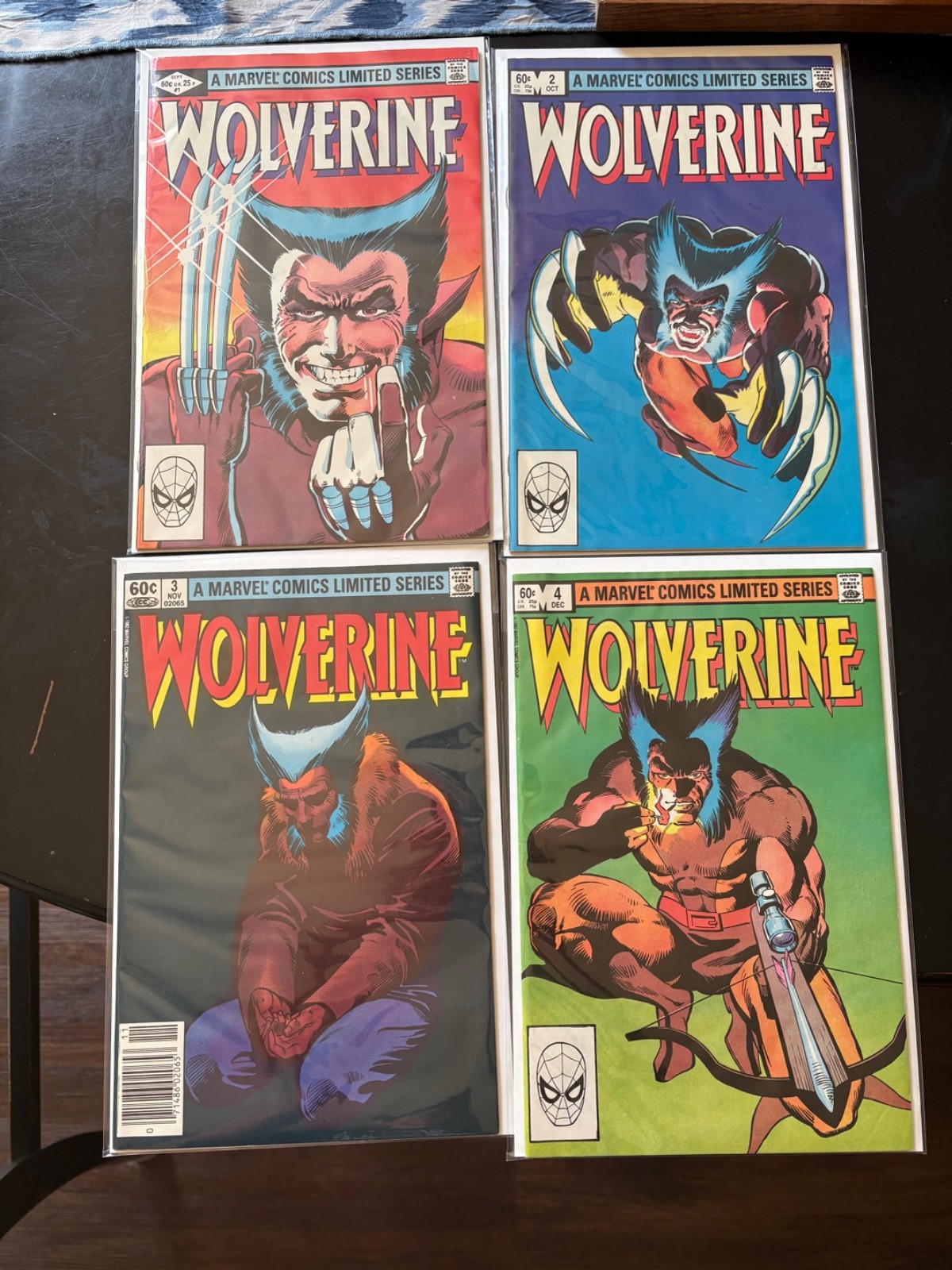 Wolverine limited Series #1,2,3,4 (1982) #1-4 Frank Miller Complete Run FN-VF