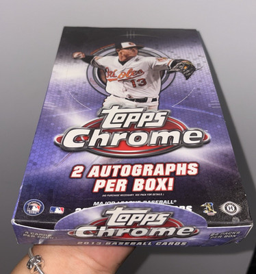 Topps 2013 Topps Chrome Baseball Cards Hobby Box - 2 Autographs per Box