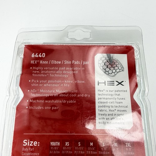 McDavid Hex 6440 Protective Pads Knee Elbow Shin Size MEDIUM White - Picture 5 of 6