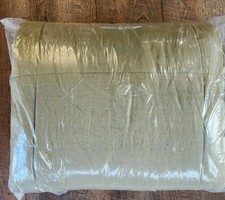 Trapunta West Olmo Europeo Lino Scatola di Lino Punto Completo Queen Oliva Scuro