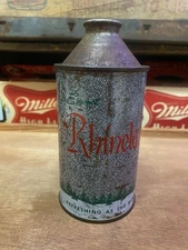 Rhinelander cone top Beer Can Rhinelander Brewing Co Wisconsin Old Vintage