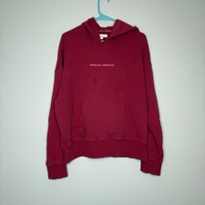 Spiritual Gangster Hoodie Sweatshirt Hamsa Pink Pullover- Size Large Breathe