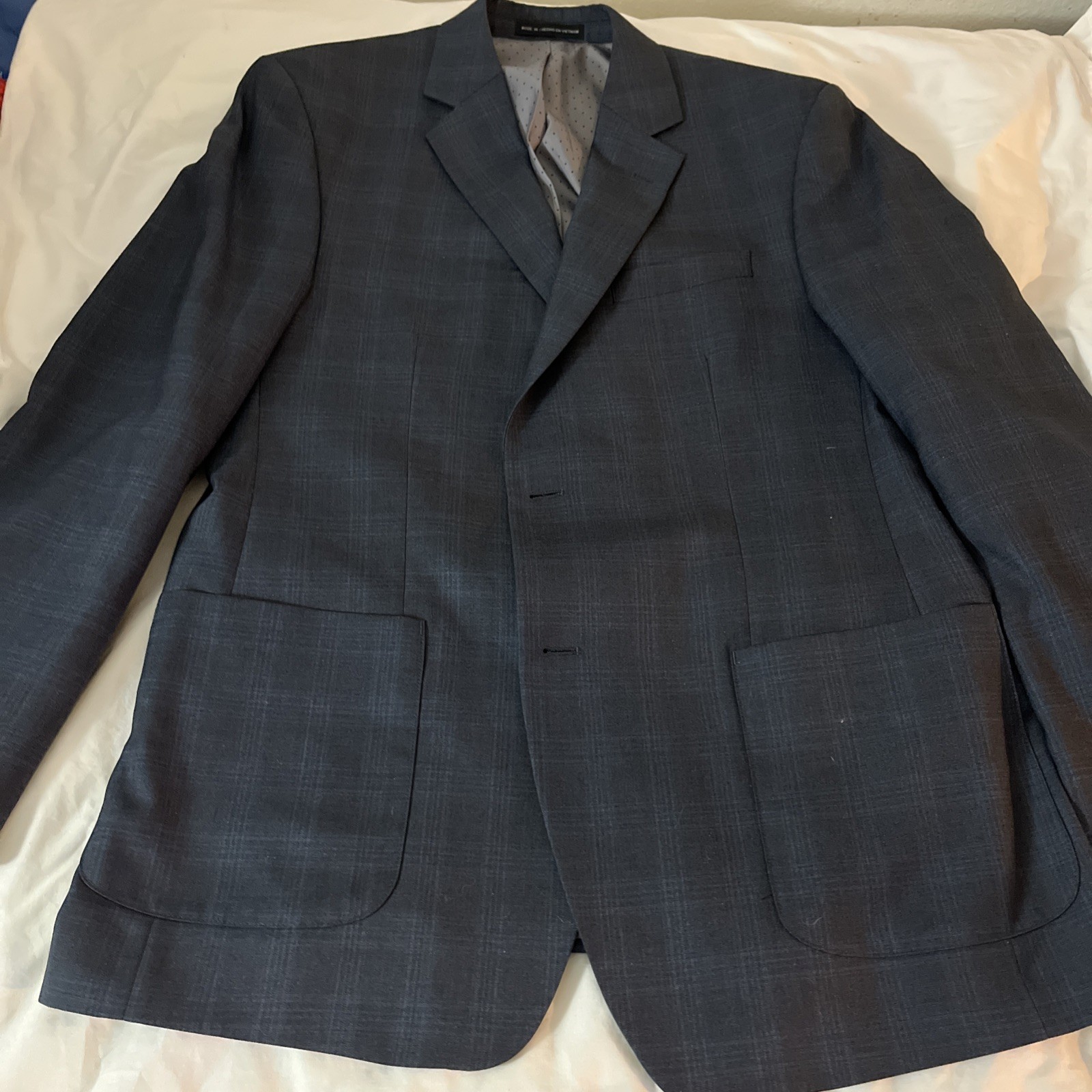 Perry Ellis Portfolio Men's Suit Jacket Blue Jacket 42R Made