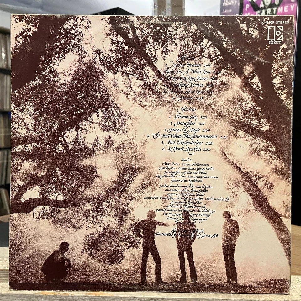 [ROCK/POP]~EXC/VG+ LP~BREAD~Baby I'm A Want You~[Original 1972~ELEKTRA]~UK IMPOR - Image 2 of 4