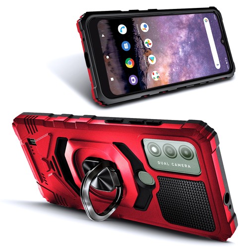 Für Wiko Voix Hülle Stoßfest Ring Ständer Handy Cover mit Hartglas - Bild 10 von 26