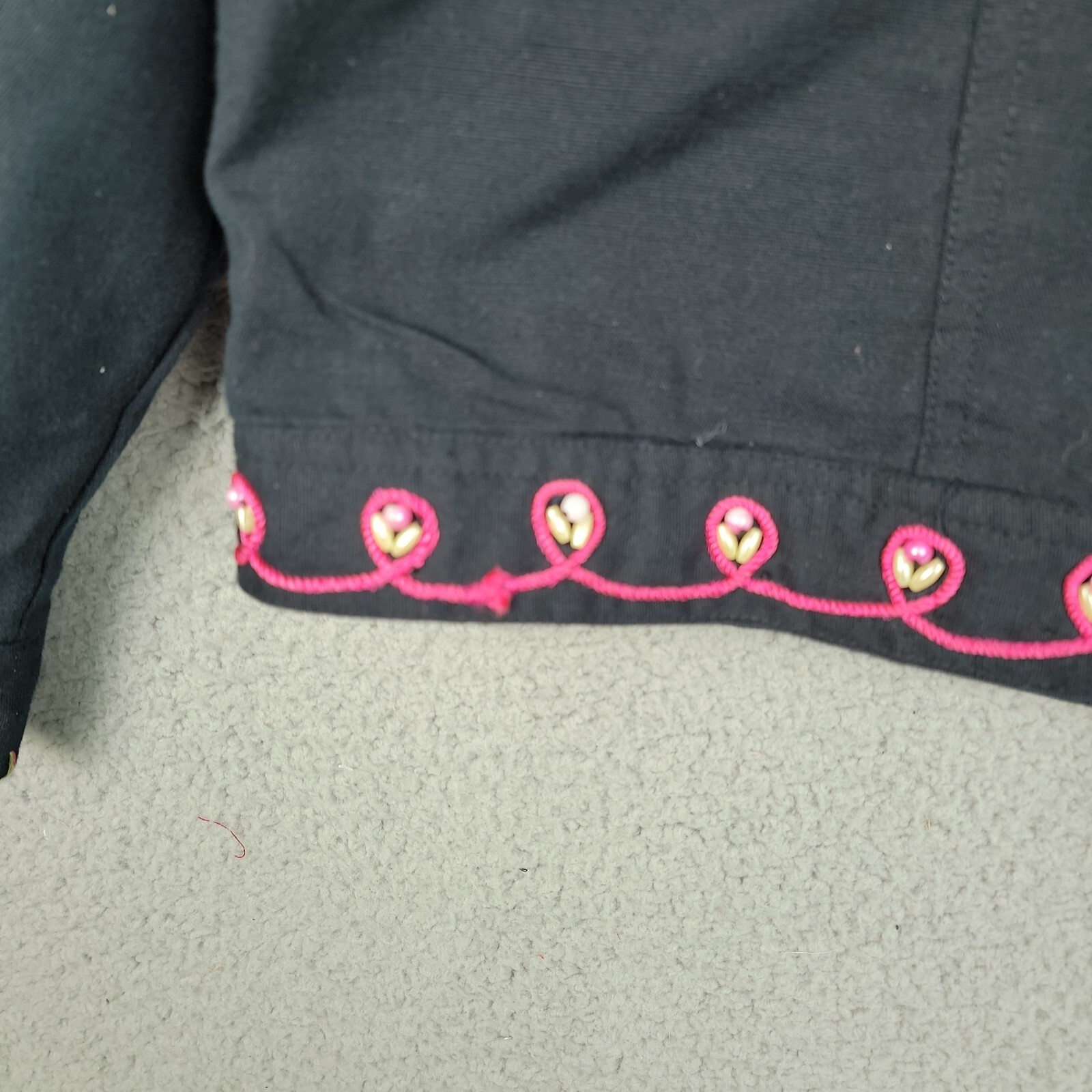 New Direction Jacket Womens Sz L Patchwork Embell… - image 10