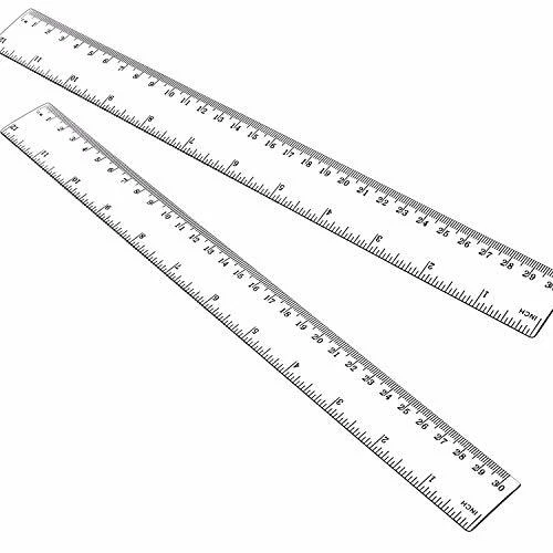 Plastic Ruler Straight Ruler 2PCS Clear Acrylic Ruler 12 Inch Rulers with  Cen