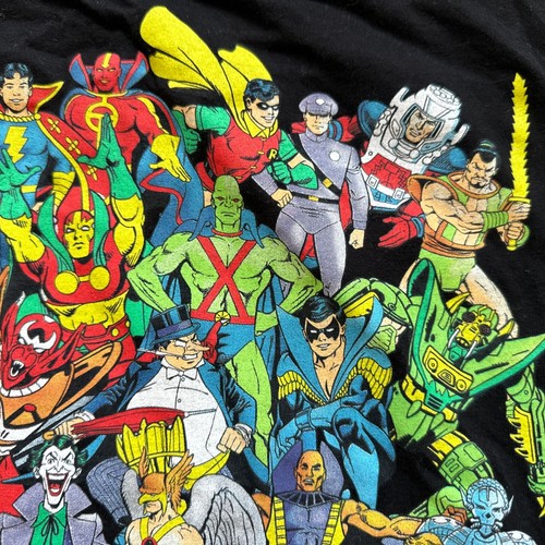 DC Comics Originals T Shirt Adult Size XL Black Superhero Batman Flash Superman - Picture 5 of 11