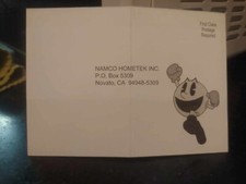 PAC-MAN Namco Hometek Nintendo PlayStation Sega Registration Insert Card