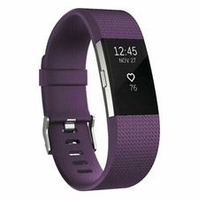 Genuine *FITBIT* Lot 2 Replacement Band Replacement Silicone Strap (Purple) Original Box NEW