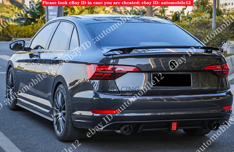 Alerón trasero trasero de gaviota negro brillante para Volkswagen Jetta GLI Foto 4 de 4