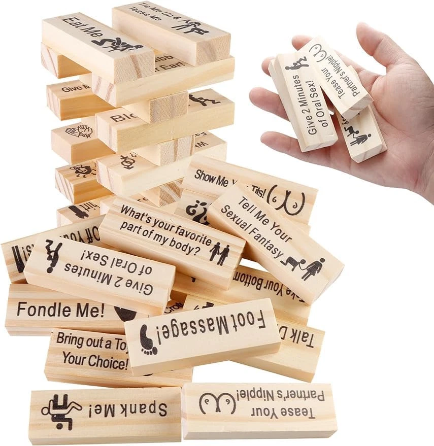 Super Naughty Block Tower GamesSex Blocks Games Valentine Tumbling Tower Stac... - Image 1 of 4
