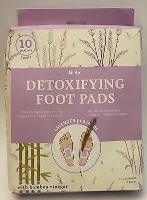 Detox Foot Pads - Lindo - Lavender - 5 Pirs of pads (10 total) - Exp 09/20