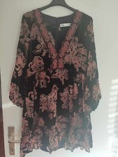 ZARA MINI DRESS TUNIC A LINE VELVET DRESS BURNER BLACK S