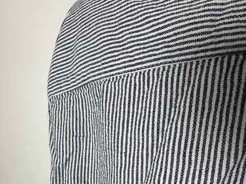 Vintage Basic Editions Shirt Men 3XLT TALL Railroad Conductor Striped Midweight - Picture 11 of 15