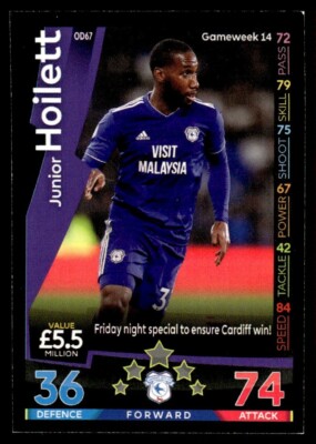 2018-19 Topps On-Demand Match Attax Premier League #OD67 Junior Hoilett Cardiff