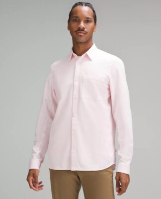 Lululemon Commission Long Sleeve Shirt L Large Light Pink