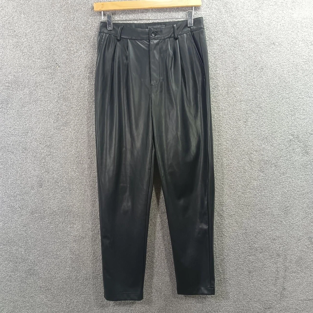 Leather look hotsell cigarette trousers