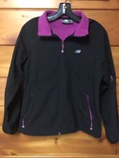 Women  s New Balance Full Zip Jacket Black/Purple Size Large