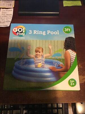 GO SPIELEN! AUFBLASBARER 3-RING POOL 3 FUSS GARTEN POOL URLAUB BADEBAD MEER SPASS