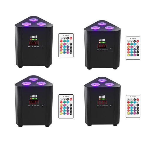 4IN1 RGBW LED Rechargeable Wireless DMX512 Par Light Party DJ KTV Disco 1-4PCS - Picture 12 of 14