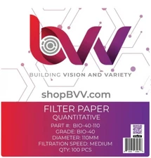 BVV Filter Papers 110MM Quantitative BIO-40-110 