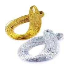 100M Gold Thread Tag Thread 1mm Silver String Metallic Cord Jewelry Thread Craft