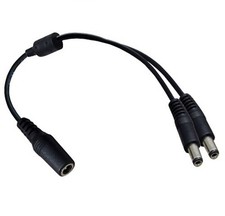 1 Female to 2 Male 5.5mmx2.1mm DC Power Supply Splitter for Security CCTV Camera