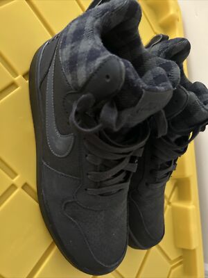 Nike Court Borough Mid Mens Size 9 Black Plaid Anthracite Gum Shoes 844884 002‎ Nike Court Borough Mid Black Plaid Anthracite - Gum 844884  main image 4
