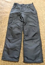 Champion Snow Ski Pants 32x28 Youth Kids XL 16-18 Black Zip Pockets