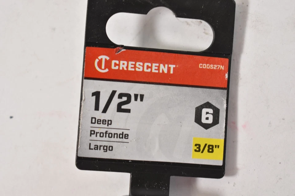 Crescent 1/2" Deep SAE Socket 3/8" Drive 6 Point Chrome Plated CDDS27N - Image 3 of 4
