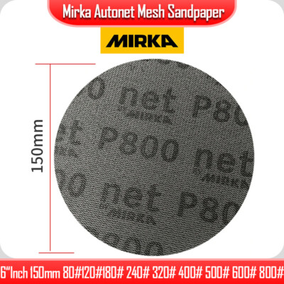 MIRKA Autonet Mesh Sanding Discs 6In 150mm Aluminum Oxide Dust-free（50pcs/box）
