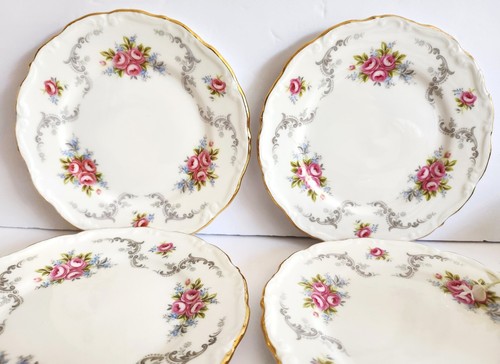 6 Vintage Royal Albert Tranquility Bread & Butter Plates 6-1/4" Pink Floral Rose - Picture 5 of 9