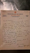 George McAfee - Bears HoF Legend ALS - DATED 1951 - VERY COOL LETTER!