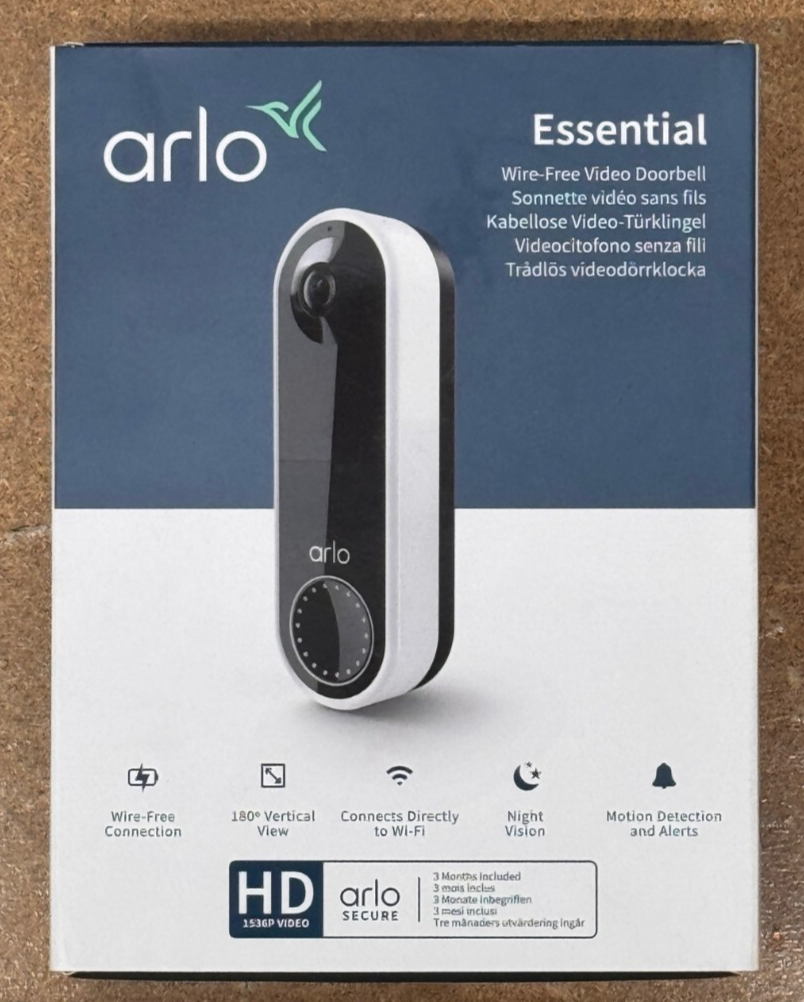 Arlo Best Buy Camera Doorbell Arlo Battery Operated/Wired 2K Wi-Fi