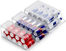 Sorbus Soda Can Organizer for Refrigerator with Lids, 3 Variety Sizes