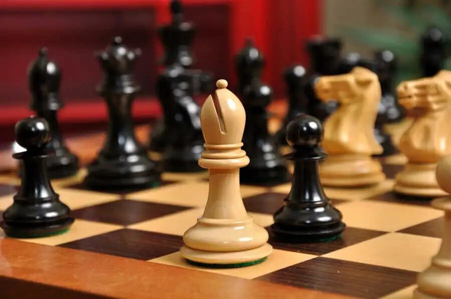 The Bicentennial Luxury Chess Set - Pieces Only - 3.6" King - Genuine Ebony - Image 4 of 4