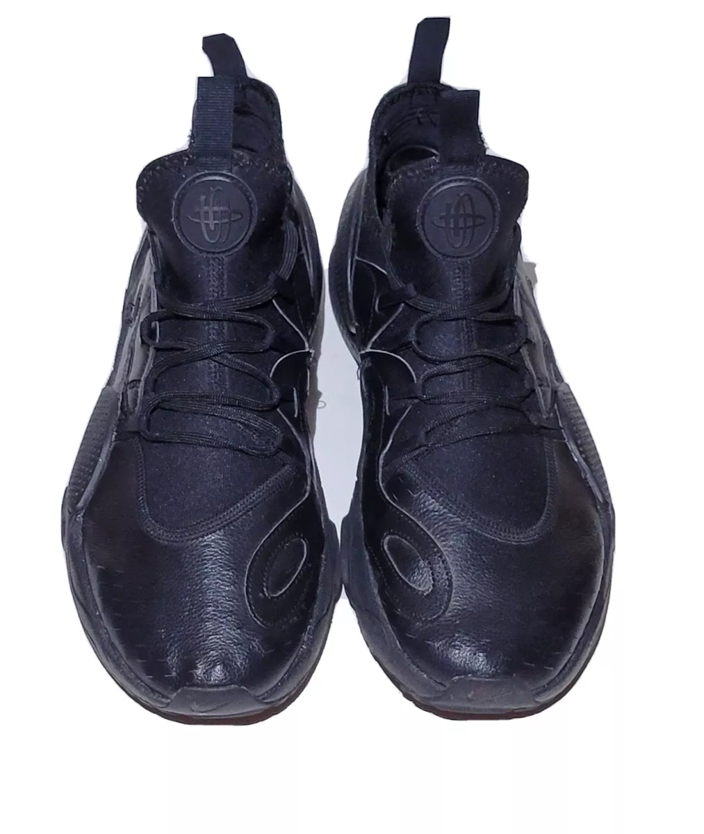 Nike huarache edge top black leather