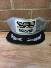 Vintage White Farm Equipment WFE Big Patch Louisville Mfg Snapback Trucker Hat