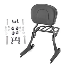 MOFUN 18" Backrest Sissy Bar Docking Hardware For Harley Dyna Fat Bob 2010-2017