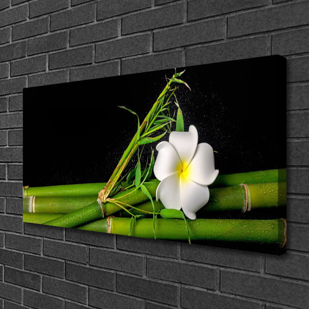 Photo sur toile 100x50 floral bambou fleur, image tableau impression déco murale salon