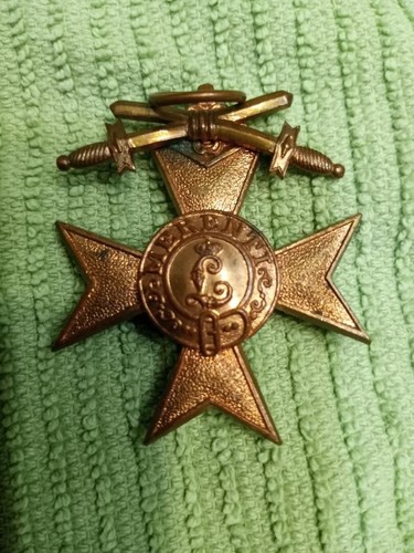 WW1-Bavarian Military Merit Cross Badge(3rd Class) Swords Merenti 1866.