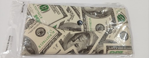 NEU Posten von 6 x 100 $ Hundert-Dollar-Schein modische Damen-Clutch Geldbörse Portemonnaie - Bild 1 von 11