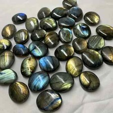 1pc Natural Labradorite Palm Stone - Chakra Reiki Polished Crystal