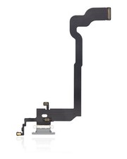 Replacement Charging Port Flex Cable Compatible For iPhone X Premium  Silver 