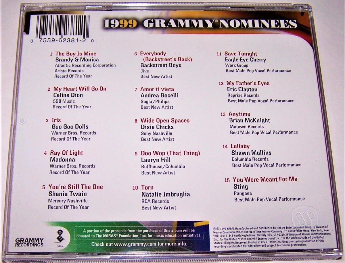 1999 Grammy Nominees - Audio CD By Various Artists - VERY GOOD | eBay