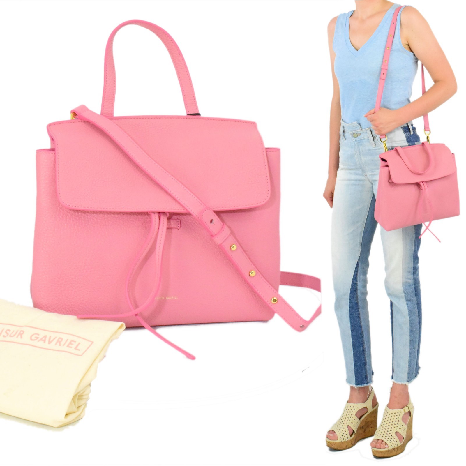 mansur gavriel drawstring pouch